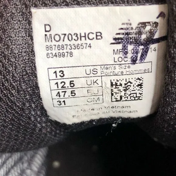 New Balance 703‎ MO703HCB Men Brown/Orange Rev Lite Mid Top Hiking Boots Sz 13D