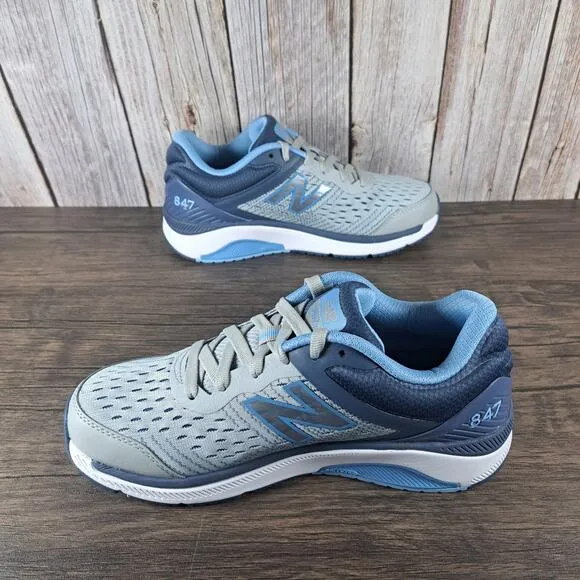 New Balance 847v4 Walking Shoes Women's Sz 8 B Light Aluminum Vintage Indigo
