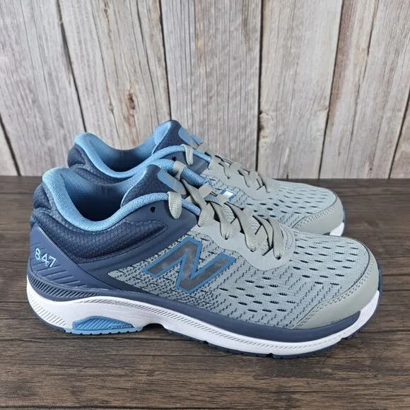 New Balance 847v4 Walking Shoes Women's Sz 8 B Light Aluminum Vintage Indigo