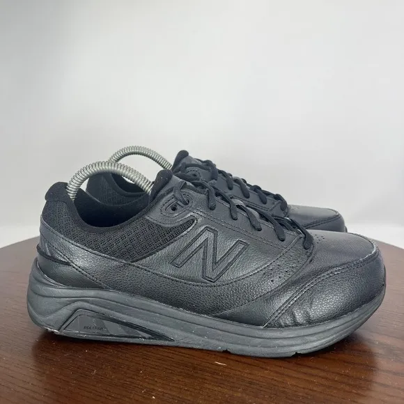 New Balance 928v3‎ Shoes Men's 7 2E Wide Black Leather Rollbar Walking Sneakers