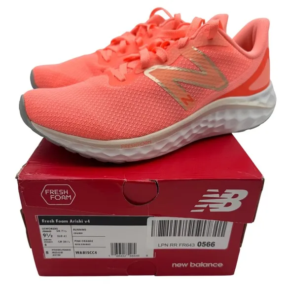 New Balance Fresh Foam Arishi v4 Running Shoes Cushioned Coral Orange 9.5