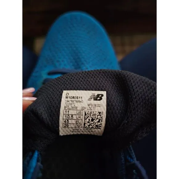 New Balance Fresh Foam Running Shoes Athletic Blue White Comfort Training