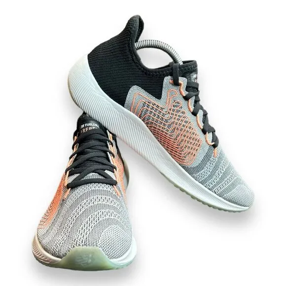 New Balance FuelCell Rebel MFCXWB White/Black/Neoflame Men Size 9 Running Shoes