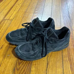 New Balance M990BB4 Mens 13 Shoes Black Leather Running Walking Comfort