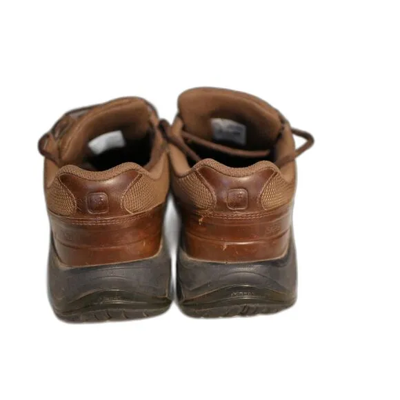 New Balance Mens Walking Shoes Brown Leather Size 8.5