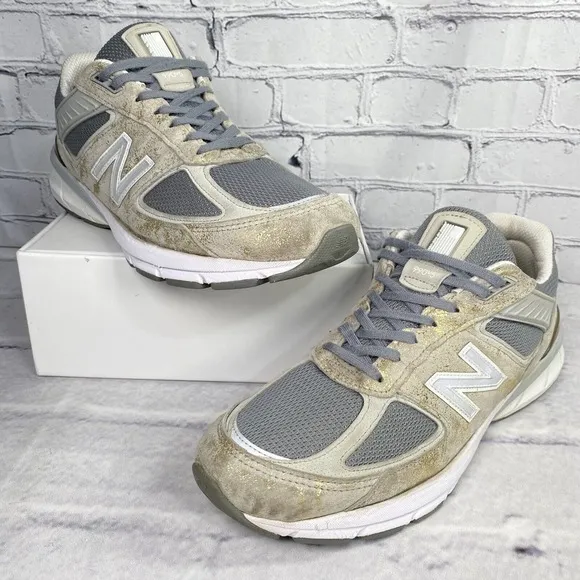 New Balance Women's 990v5 Size‎ 13 Made In USA Moonbeam Silver W990MB5 RARE