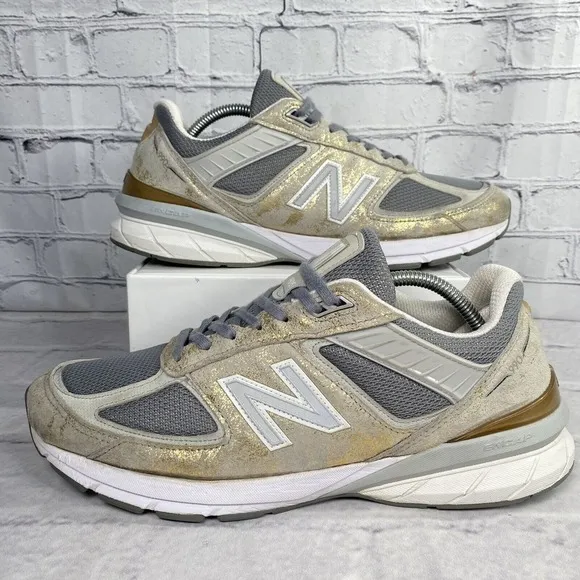 New Balance Women's 990v5 Size‎ 13 Made In USA Moonbeam Silver W990MB5 RARE