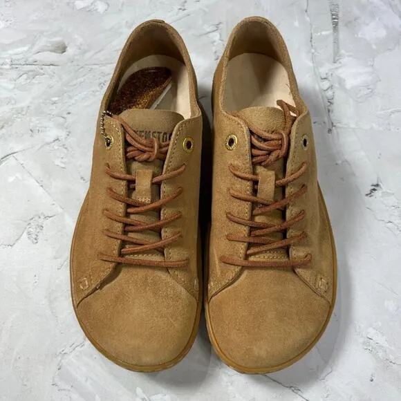 NEW Birkenstock ARRAN Sand Suede Sneakers SIZE 36 US 5 Regular Leather Shoes NIB