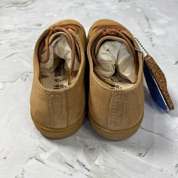 NEW Birkenstock ARRAN Sand Suede Sneakers SIZE 36 US 5 Regular Leather Shoes NIB