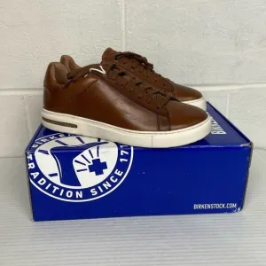 NEW Birkenstock Bend Low Natural Leather Sneaker EU38 Cognac Narrow Fit 1026206