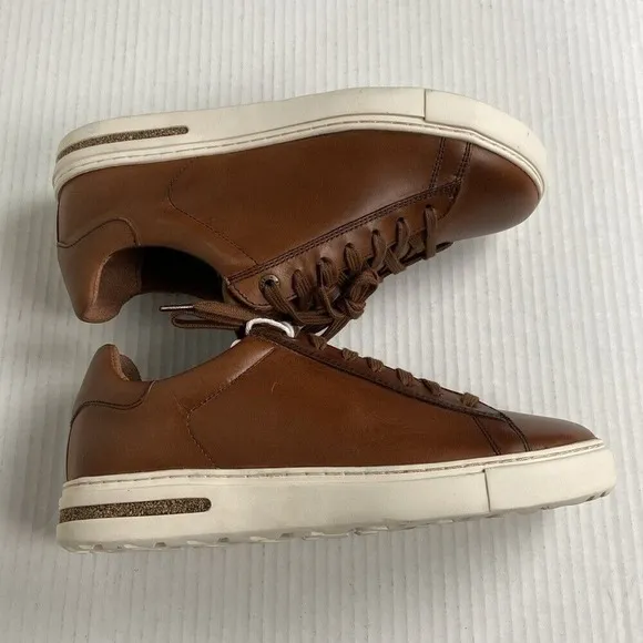 NEW Birkenstock Bend Low Natural Leather Sneaker EU38 Cognac Narrow Fit‎ 1026206