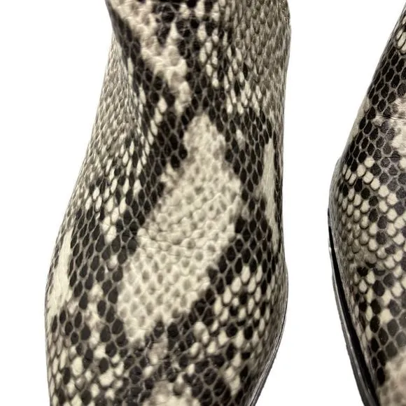 NEW BLONDO waterproof snakeskin print women’s ankle booties, size 7M