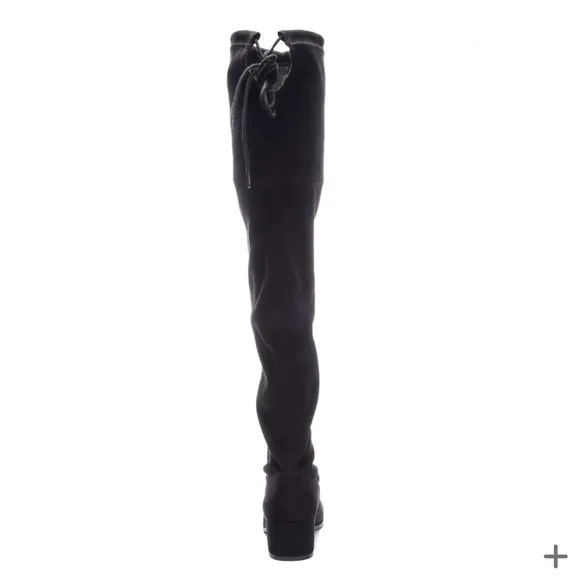 New Chinese Laundry Mystical Black Over-The-Knee Boots Black Faux Suede 8.5