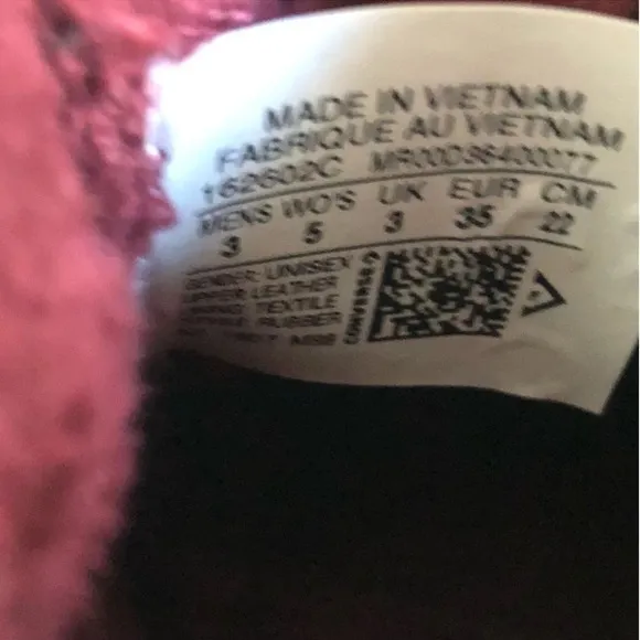 New Converse one star ox 162602C Men's Sz 3 Woman's 5Burgundy Fur Street warmer