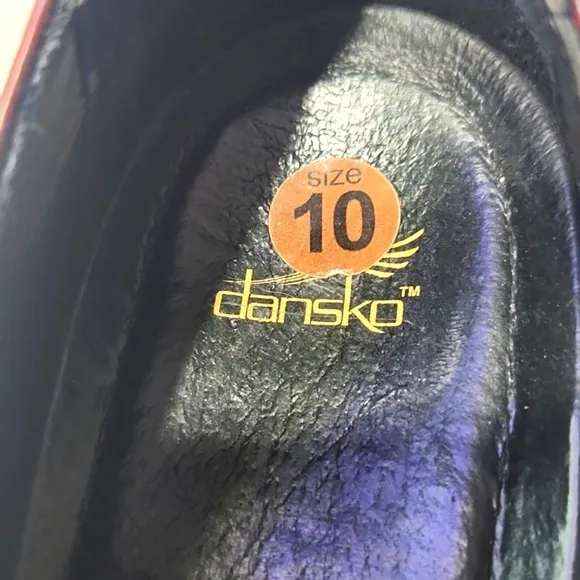 NEW Dansko Karen Marbled Oxblood Y2K Chunky Platform Slip On Shoes Women's 10