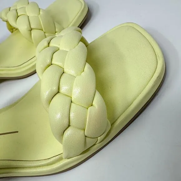 NEW Dolce Vita Ronin Light Yellow Double Braided Strap Sandal Size 6 MSRP $115