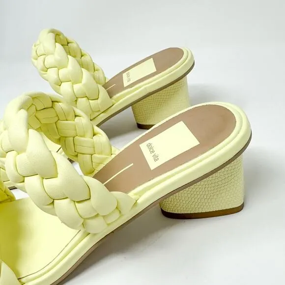 NEW Dolce Vita Ronin Light Yellow Double Braided Strap Sandal Size 6 MSRP $115
