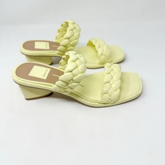 NEW Dolce Vita Ronin Light Yellow Double Braided Strap Sandal Size 6 MSRP $115