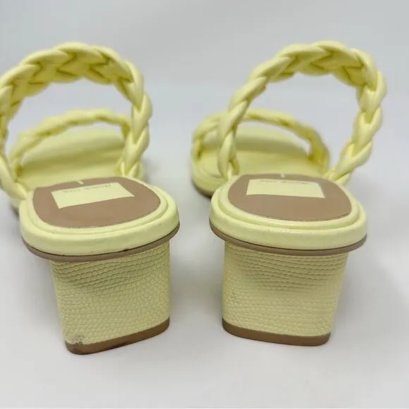 NEW Dolce Vita Ronin Light Yellow Double Braided Strap Sandal Size 6 MSRP $115