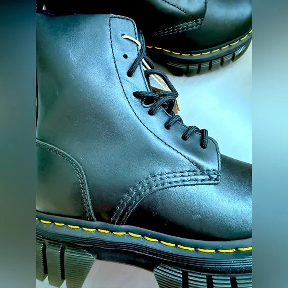 NEW dr Doc martens AUDRICK NAPPA LEATHER PLATFORM ANKLE BOOTS