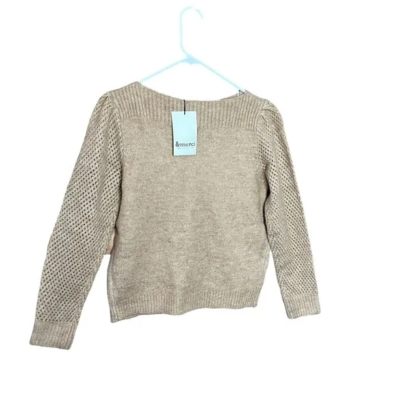 NEW EnMerci Pink Bateau Neck Sweater sz L