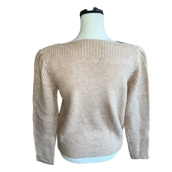 NEW EnMerci Pink Bateau Neck Sweater sz L