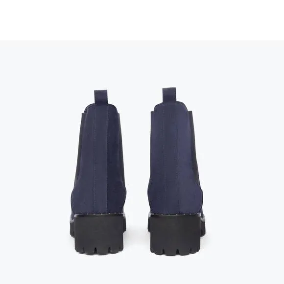 NEW FREDA SALVADOR women's brooke suede water resistant boot in navy