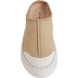 new Free People Womens Juno Slip-On Sport Sneaker in Cafe Suede  Comfort 4S2