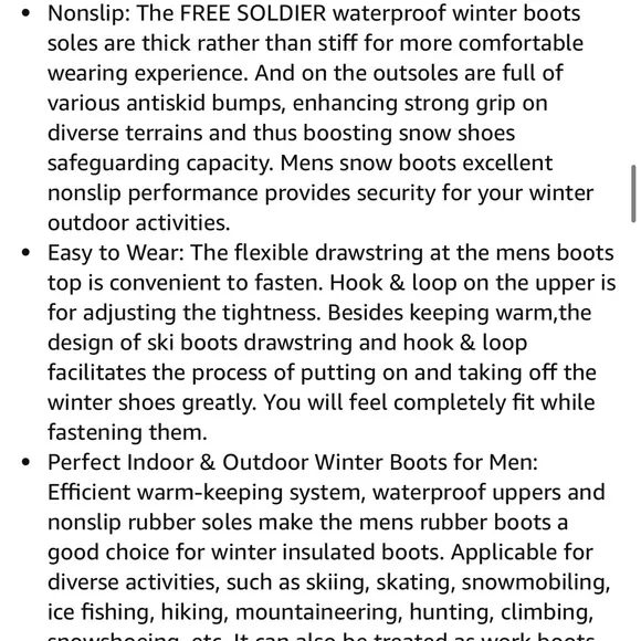 New Free Soldier  waterproof boots