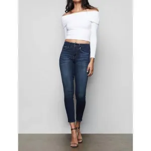NEW GOOD AMERICAN good legs stretch denim high rise skinny jeans in blue