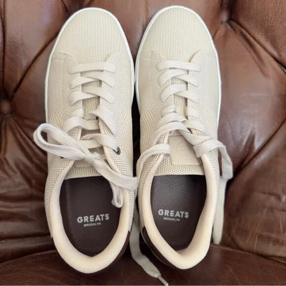 NEW Greats Brooklyn Royale Knit  Athletic Shoes Men's Size 9 Fog Recycled Knit