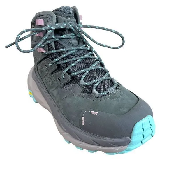 NEW Hoka Womens Kaha 2 Mid GTX Goretex Hiking Boots 7.5B Castlerock Gray Cushion