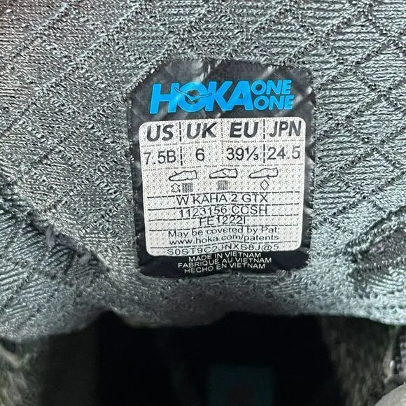 NEW Hoka Womens Kaha 2 Mid GTX Goretex Hiking Boots 7.5B Castlerock Gray Cushion