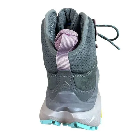 NEW Hoka Womens Kaha 2 Mid GTX Goretex Hiking Boots 7.5B Castlerock Gray Cushion