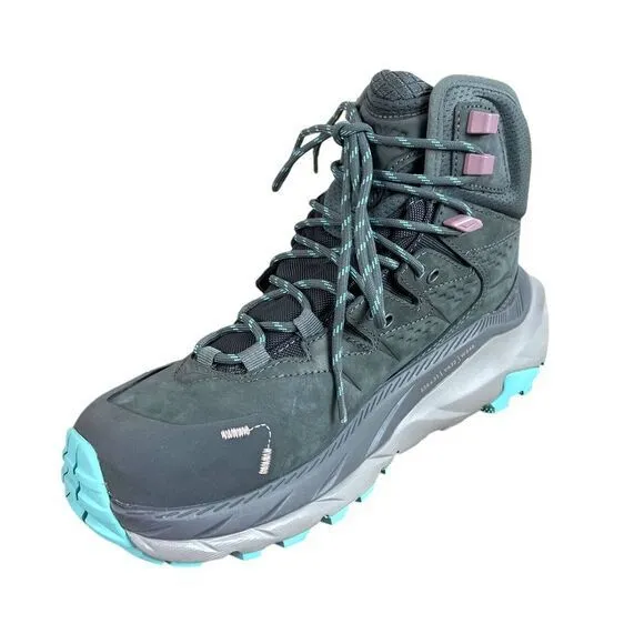 NEW Hoka Womens Kaha 2 Mid GTX Goretex Hiking Boots 7.5B Castlerock Gray Cushion