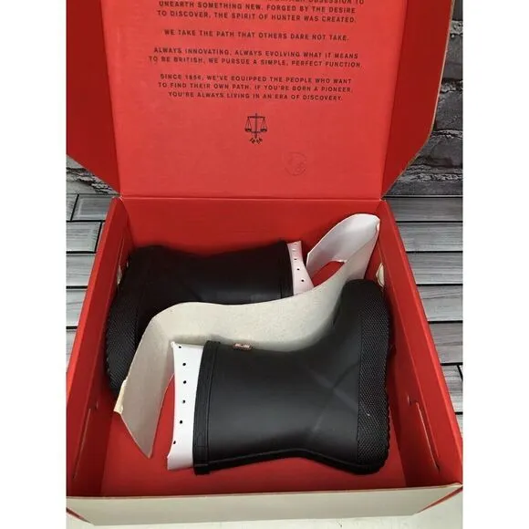 New! Hunter Kid's Black Original First Classic Rain Boots Toddler Sz 5M US/21EU