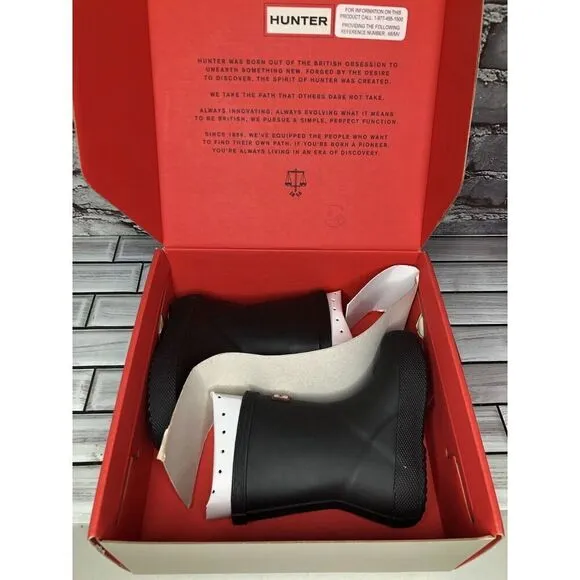New! Hunter Kid's Black Original First Classic Rain Boots Toddler Sz 5M US/21EU