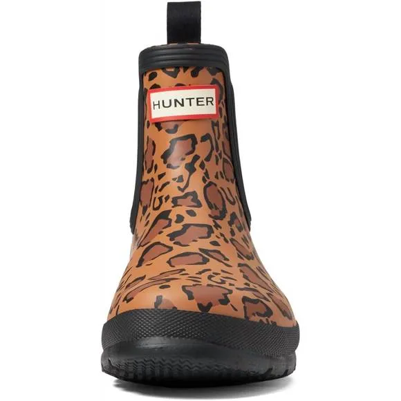 NEW HUNTER women's original chelsea rain boots in leopard