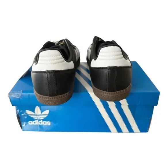 New In Box Adidas Originals Samba OG J Youth Big Kids Size 4 Black White IR3676