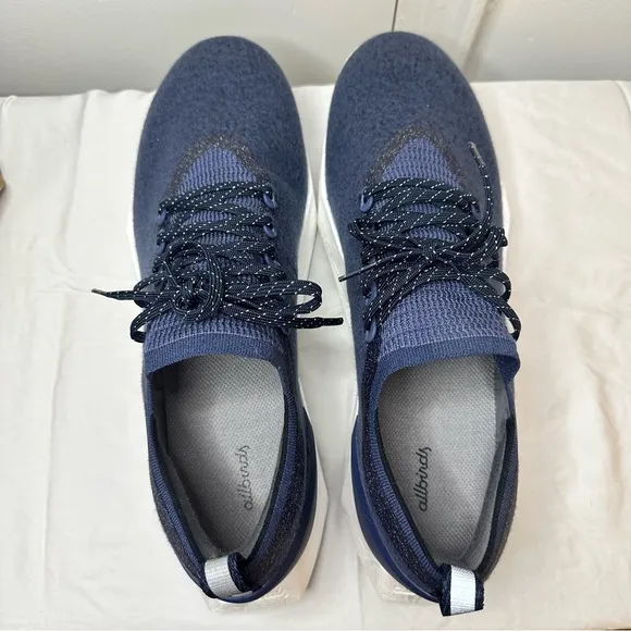 New In Box Allbirds Mens Wool Flyer Mizzle Hazy Indigo (Blizzard) Sneakers 13.5