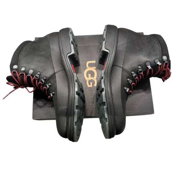 NEW IN BOX ⭐️UGG Biltmore Hiker BOOTS, Black Waterproof Leather, Mens 8