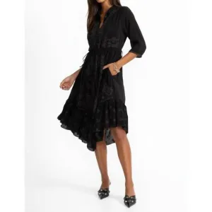 NEW JOHNNY WAS vipiana dress in black