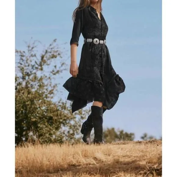 NEW JOHNNY WAS vipiana dress in black