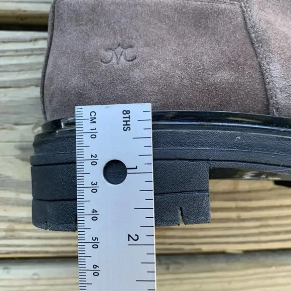 New Johnston &amp; Murphy Gianna Gore Brown Leather Ankle Boots Booties Womens 7 M