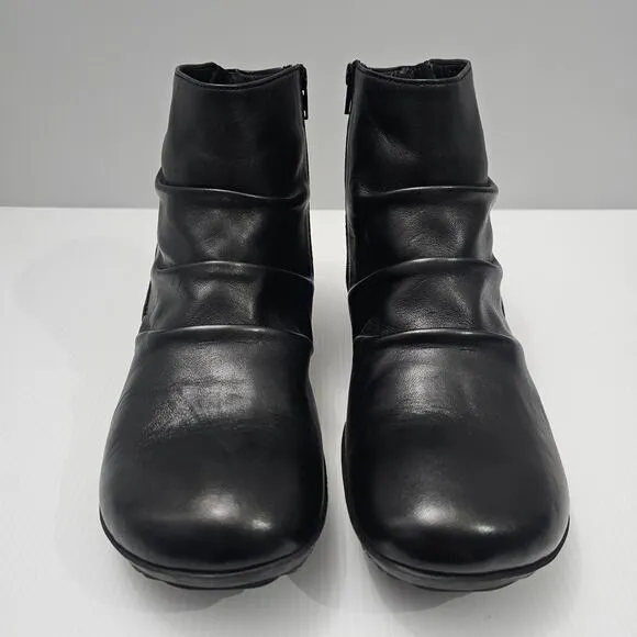 NEW Josef Seibel Naly 61 Ankle Bootie Slouch Black Leather EU Size 40