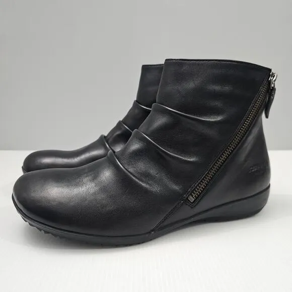 NEW Josef Seibel Naly 61 Ankle Bootie Slouch Black Leather EU Size 40