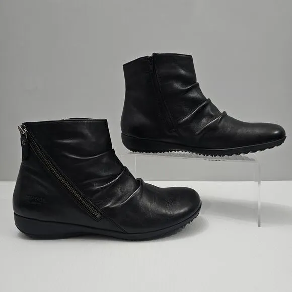NEW Josef Seibel Naly 61 Ankle Bootie Slouch Black Leather EU Size 40