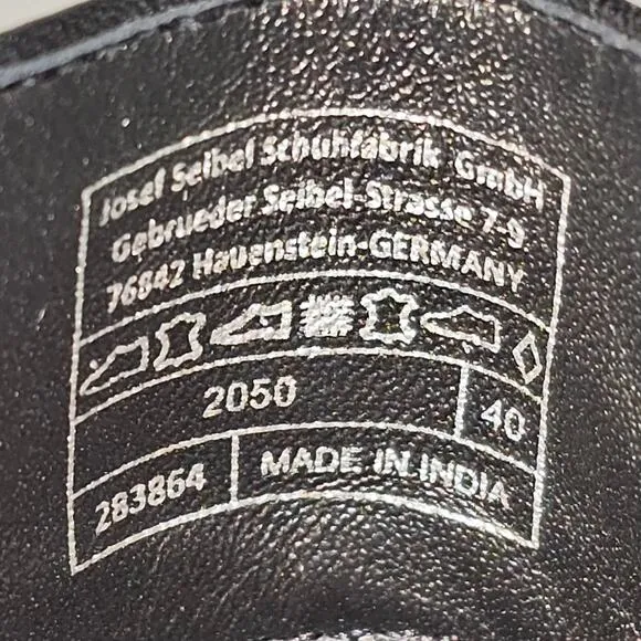 NEW Josef Seibel Naly 61 Ankle Bootie Slouch Black Leather EU Size 40