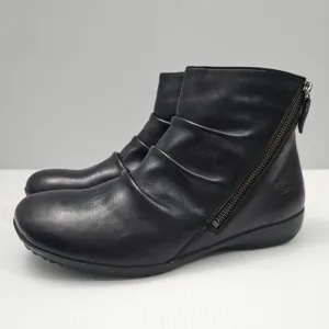 NEW Josef Seibel Naly 61 Ankle Bootie Slouch Black Leather EU Size 40