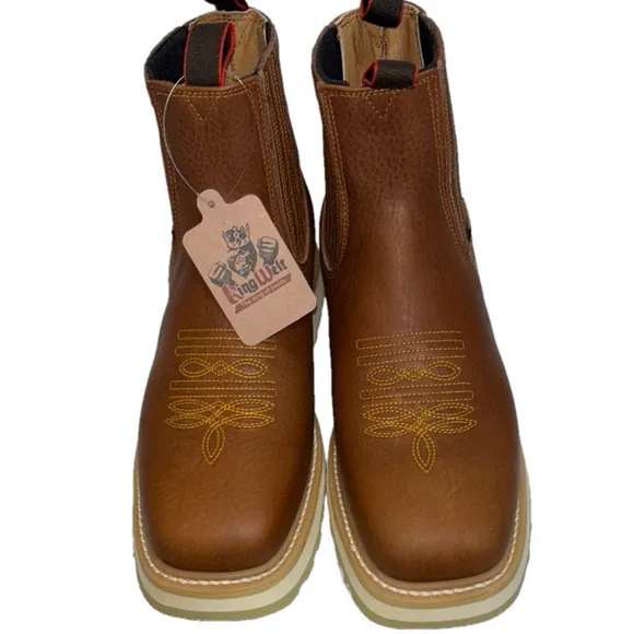 NEW KING WELT Ultra Flex Double Density Lightweight Men Work Boots Size 9